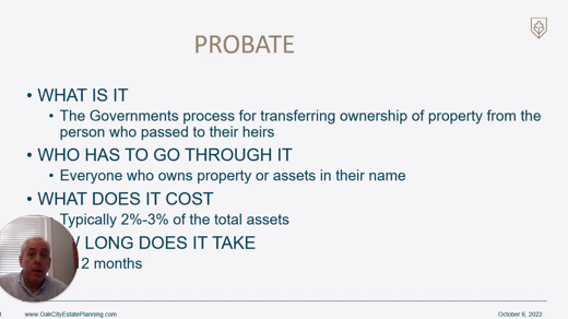 Preview of video about the probate process